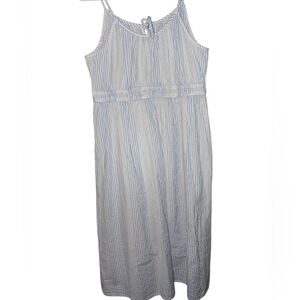 LOFT Blue and White Striped Dress-petite